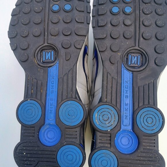 Nike Shox R4 Blue Silver Men’s 10.5 Running Shoes - Picture 10 of 10